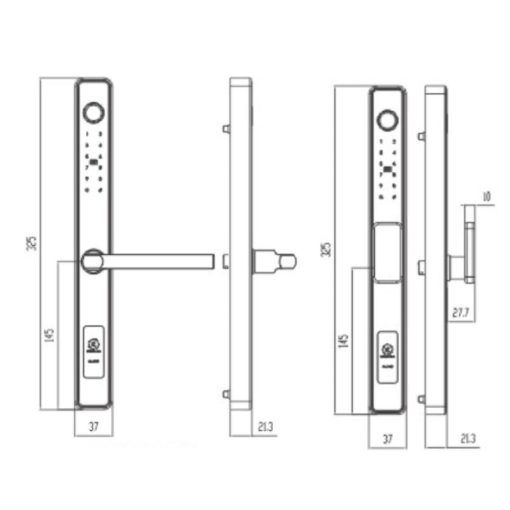Khóa cửa nhôm Kassler KL 599IB APP TTLOCK