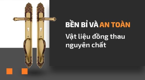 Khóa cửa chính DEMAX CL805 Brass tiêu chuẩn Đức - 5