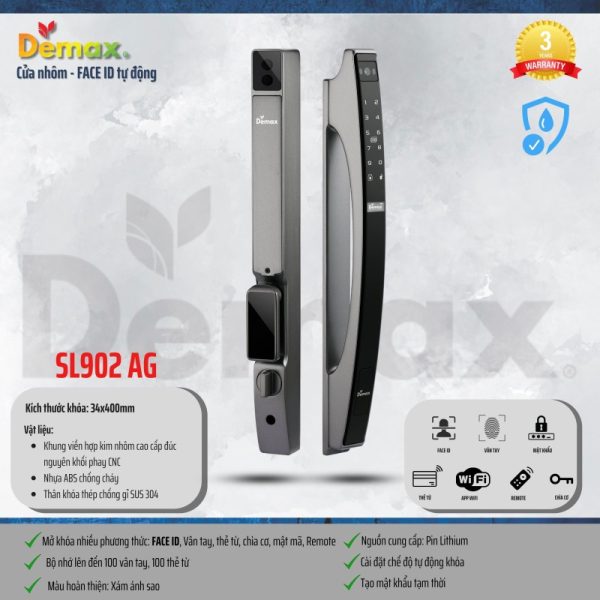 Khóa thông minh Demax SL902 AG tiêu chuẩn Đức - 5