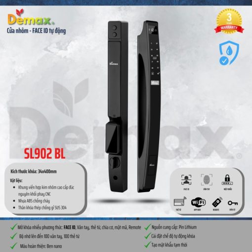 Khóa thông minh Demax SL902 BL tiêu chuẩn Đức - 5