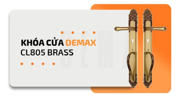 Khóa cửa chính DEMAX CL805 Brass tiêu chuẩn Đức - 7