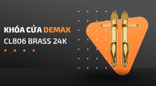 Khóa cửa chính DEMAX CL806 Brass 24K tiêu chuẩn Đức - 9