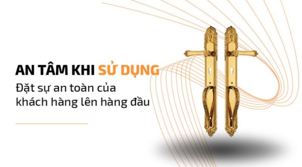 Khóa cửa chính DEMAX CL806 Brass 24K tiêu chuẩn Đức - 3