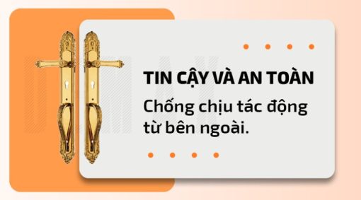 Khóa cửa chính DEMAX CL806 Brass 24K tiêu chuẩn Đức - 5