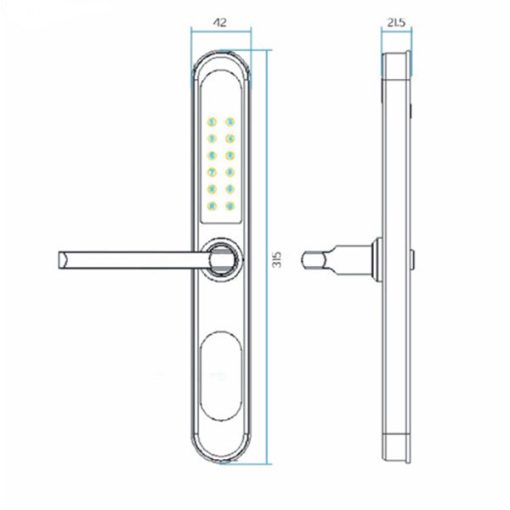 Khóa điện tử Hubert HB KSCN79 BLACK