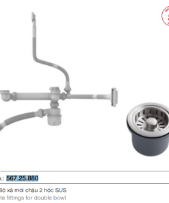 Bộ xả chậu 2 hộc Hafele 567.25.880 - 7