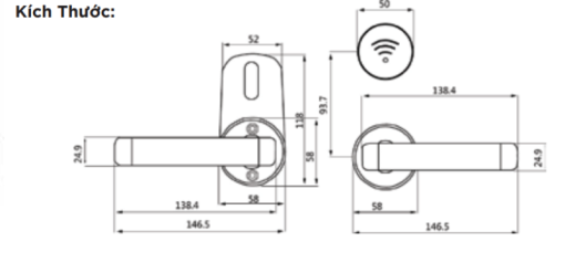 Khóa điện tử Hyundai HY HL03 GOLD