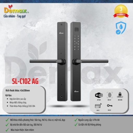 Khóa thông minh Demax SL-C102 AG tiêu chuẩn Đức - 5