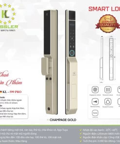 Khóa vân tay Kassler KL599 Pro App CHAMPAGE GOLD - 7 Khóa vân tay Kassler KL599 Pro App CHAMPAGE GOLD