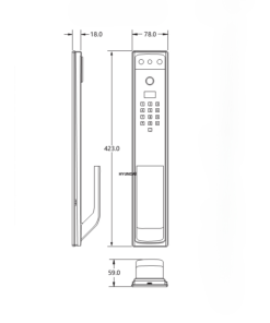 Khóa điện tử Hyundai HY SLA909F BLACK - 4 Khóa điện tử Hyundai HY SLA909F BLACK