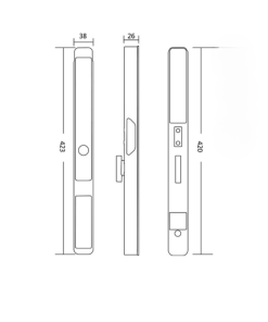 Khóa điện tử HYUNDAI HY SLS005F BLACK - 7 Khóa điện tử Huyndai HY SLS005F BLACK