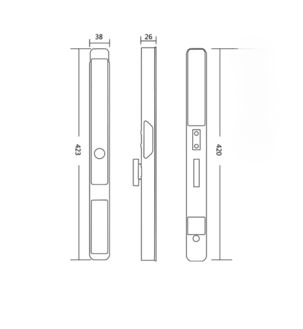 Khóa điện tử Huyndai HY SLS005F BLACK