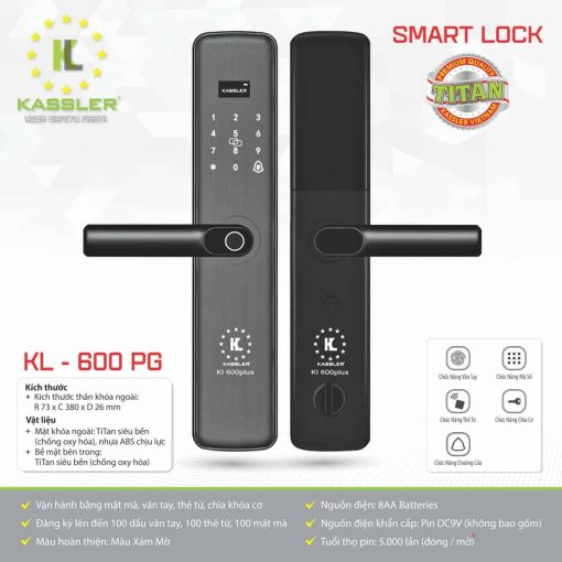 Khoá cửa điện tử Kassler KL 600 PG
