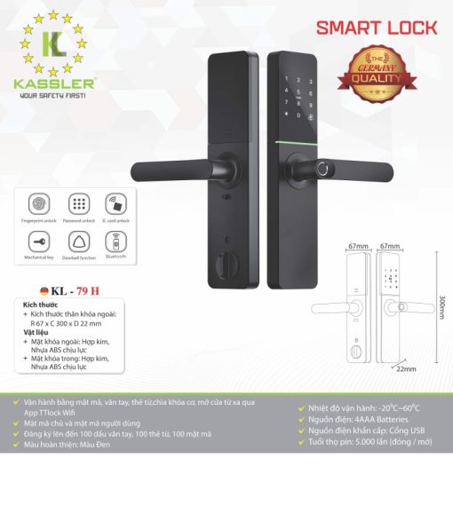 Khóa điện tử Kassler KL 79 H