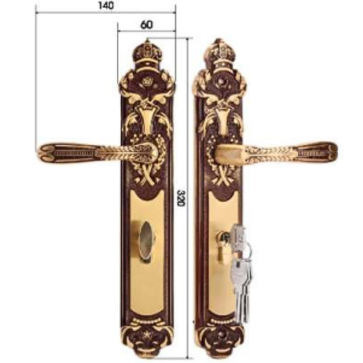 Khóa cửa chính DEMAX CLK306 Brass tiêu chuẩn Đức - 3