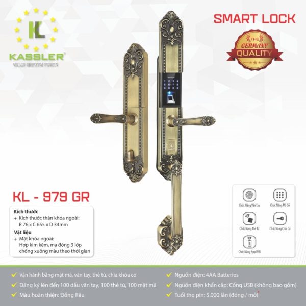 Khóa đại sảnh Kassler KL 979 GR