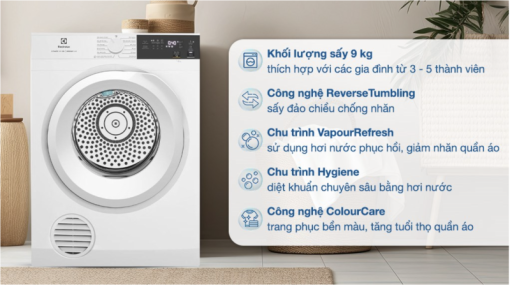 MÁY SẤY THÔNG HƠI ELECTROLUX ULTIMATECARE EDS904H3WC
