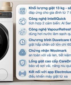 MÁY GIẶT SẤY ELECTROLUX ULTIMATECARE 700 INVERTER EWW1343R7WC