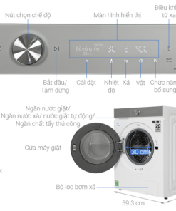 MÁY GIẶT SẤY SAMSUNG BESPOKE AI INVERTER WD12BB944DGHSV