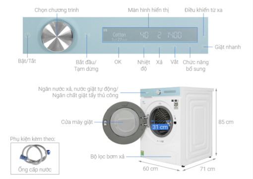 MÁY GIẶT SẤY SAMSUNG BESPOKE AI INVERTER WD14BB944DGMSV