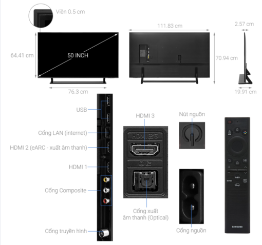 SMART TIVI QLED 4K 50 INCH SAMSUNG QA50Q60B
