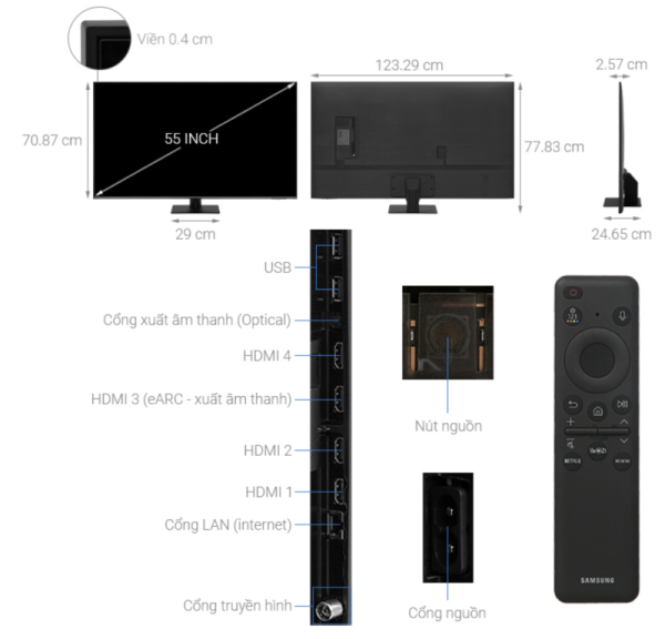 SMART TIVI QLED 4K 55 INCH SAMSUNG QA55Q70D