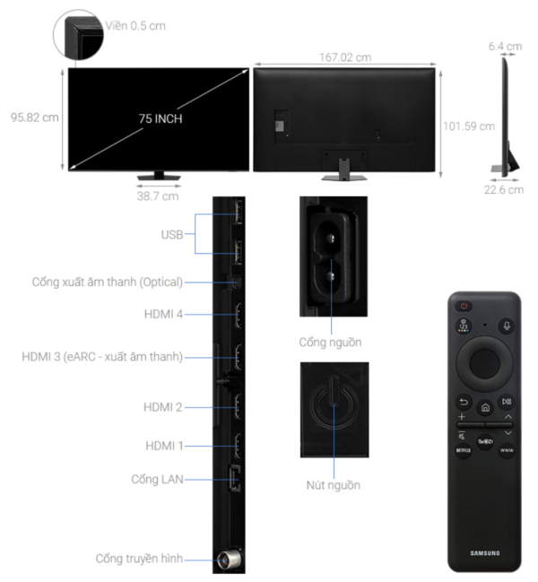 SMART TIVI NEO QLED 4K 75 INCH SAMSUNG QA75QN85D