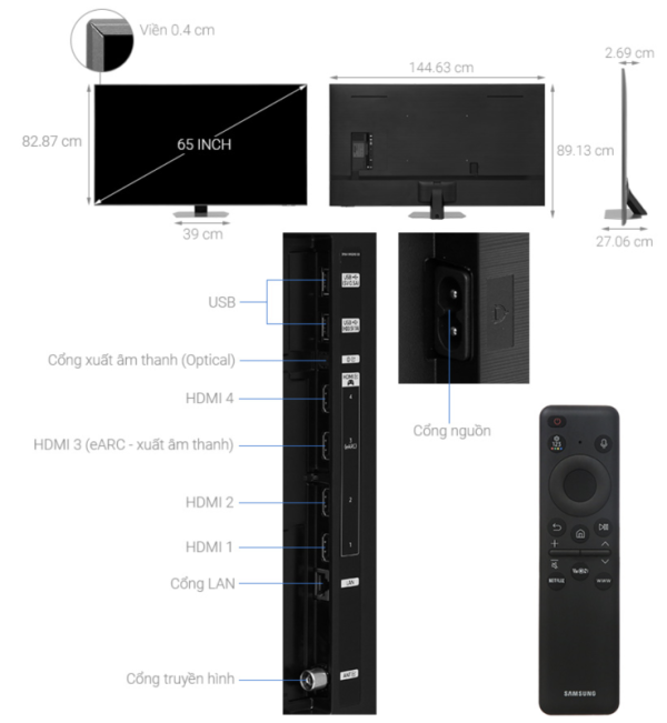 SMART TIVI NEO QLED 4K 65 INCH SAMSUNG QA65QN90D