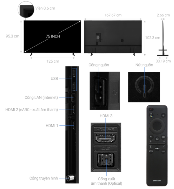 SMART TIVI 4K 75 INCH SAMSUNG UA75DU8000