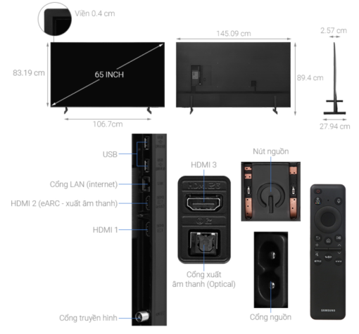 SMART TIVI 4K 65 INCH SAMSUNG UA65DU8000