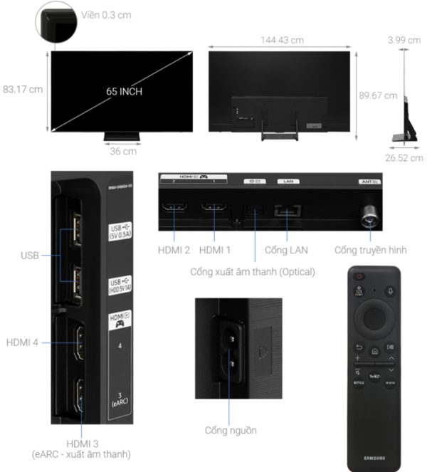 SMART TIVI OLED 4K 65 INCH SAMSUNG QA65S90D