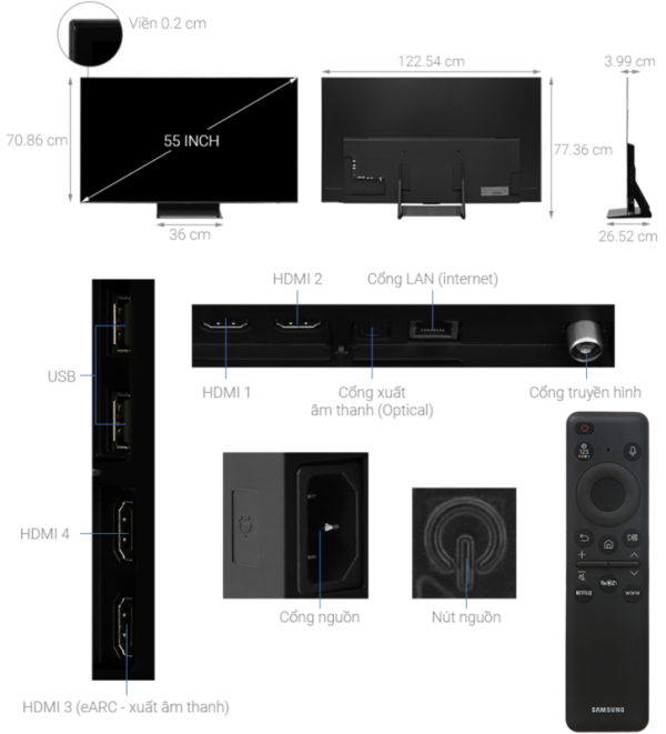 SMART TIVI OLED 4K 55 INCH SAMSUNG QA55S90D