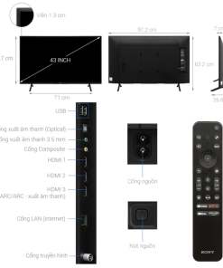 GOOGLE TIVI 4K 43 INCH SONY KD 43X77L