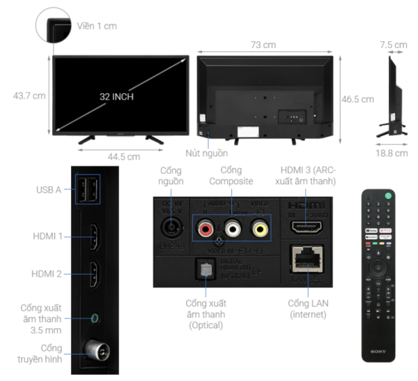 GOOGLE TIVI 32 INCH SONY KD 32W830K