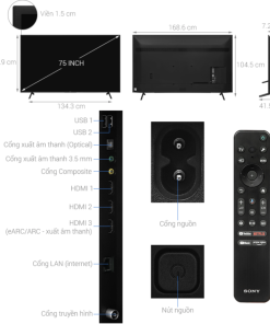 GOOGLE TIVI 4K 75 INCH SONY KD 75X77L