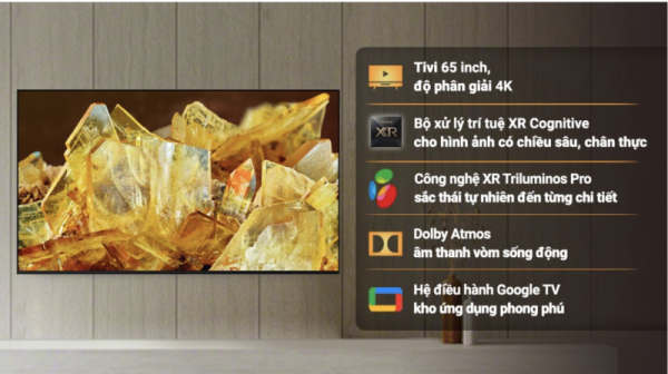 GOOGLE TIVI 4K 65 INCH SONY XR 65X90L