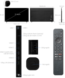 GOOGLE TIVI QLED MINI LED 4K 65 INCH SONY K 75XR70