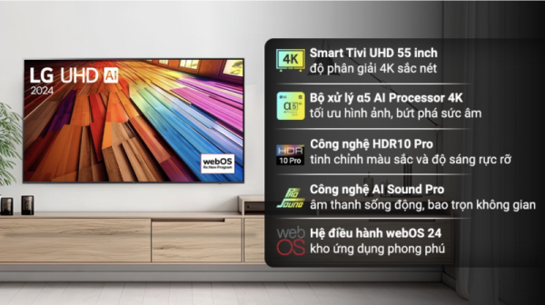 SMART TIVI 4K 55 INCH LG 55UT8050PSB