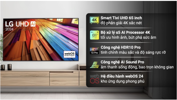 SMART TIVI 4K 65 INCH LG 65UT8050PSB