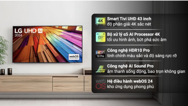 SMART TIVI 4K 43 INCH LG 43UT8050PSB