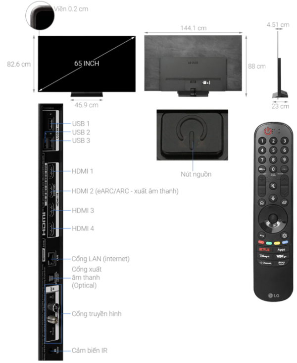 SMART TIVI OLED 4K 65 INCH LG 65C4PSA