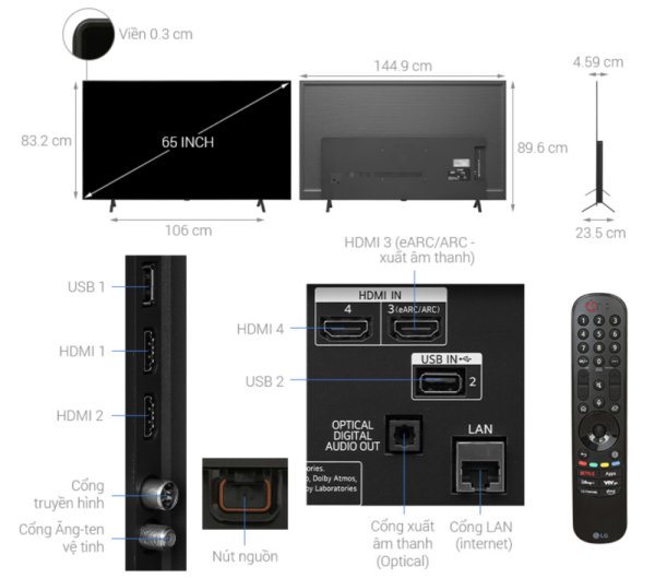 SMART TIVI OLED 4K 65 INCH LG 65B4PSA