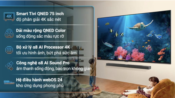 SMART TIVI QNED 4K 75 INCH LG 75QNED86TSA