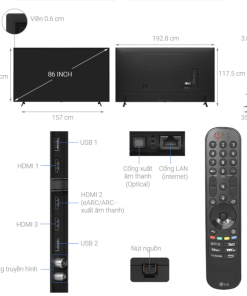 SMART TIVI QNED 4K 85 INCH LG 86QNED80TSA