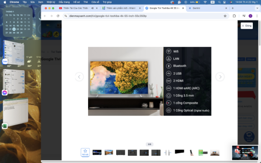 GOOGLE TIVI 4K 55 INCH TOSHIBA 55C350LP - 9