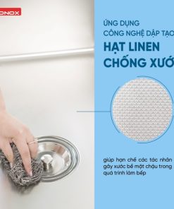 Chậu rửa bát 1 hố chống xước Konox KN6044SU Dekor - 21