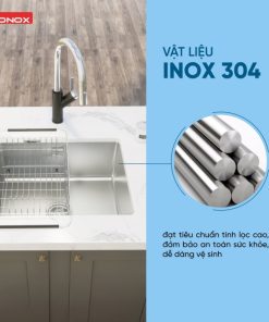 Chậu rửa bát 1 hố chống xước Konox KN6044SU Dekor - 23
