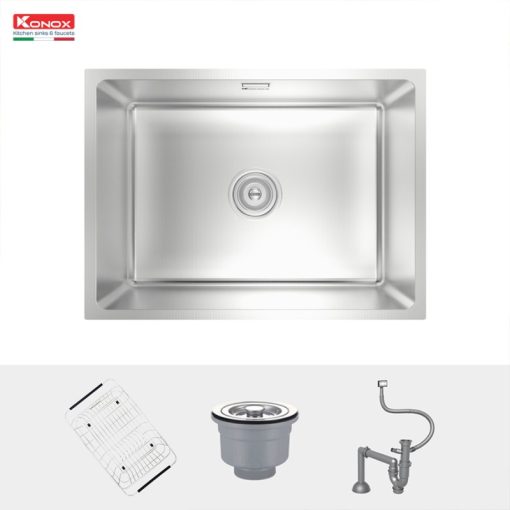 Chậu rửa bát 1 hố chống xước Konox KN6044SU Dekor - 13