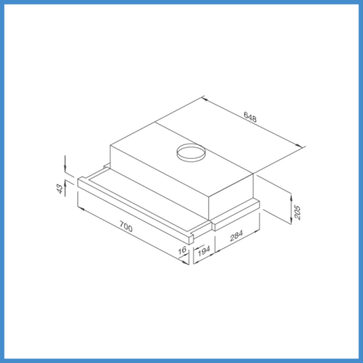 Máy hút mùi âm tủ Malloca MH 70SMC - 3