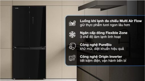 TỦ LẠNH TOSHIBA INVERTER MULTI DOOR GR RF611WI PGV(22) XK